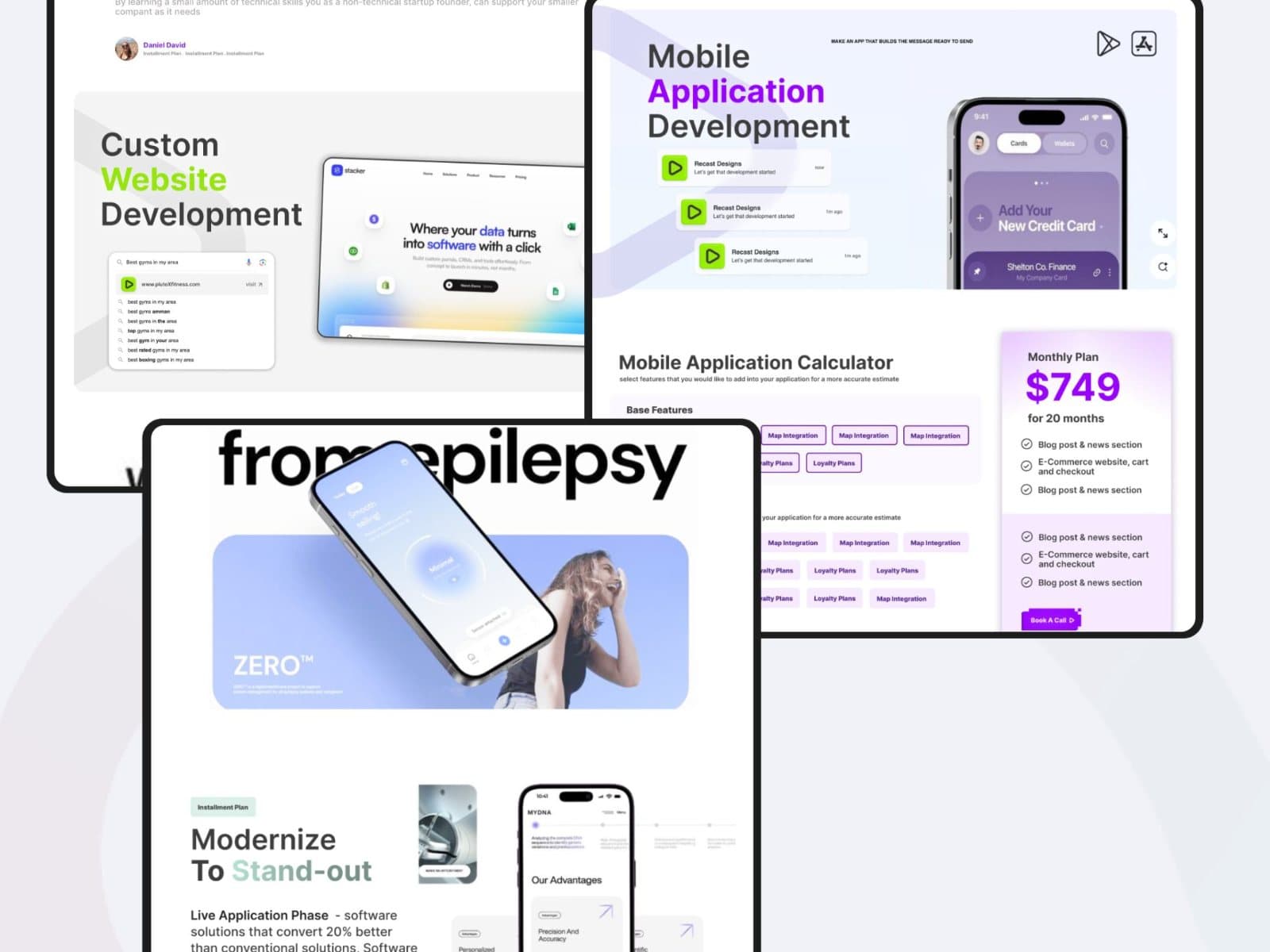 Recast Designs: Agency website redesign with portfolio and pricing calculator