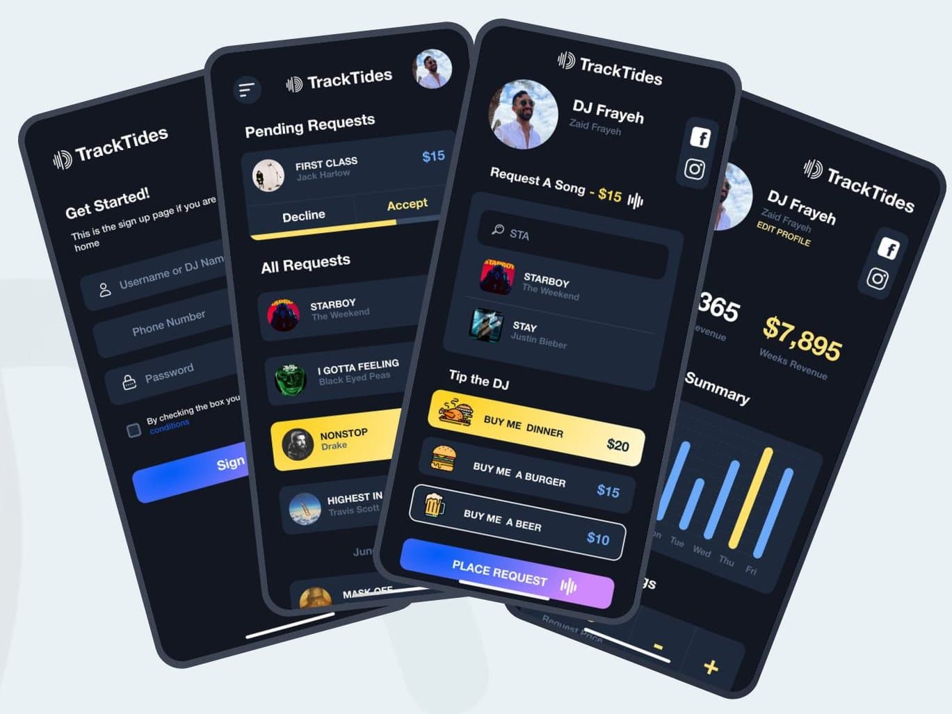 TrackTides: Song requests and tips platform for DJs